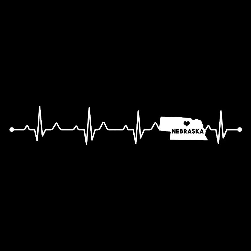 Silhouette du cœur de Nebraska State : fierté des Cornhuskers