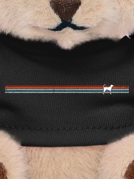 Dog Silhouette Over Stripes