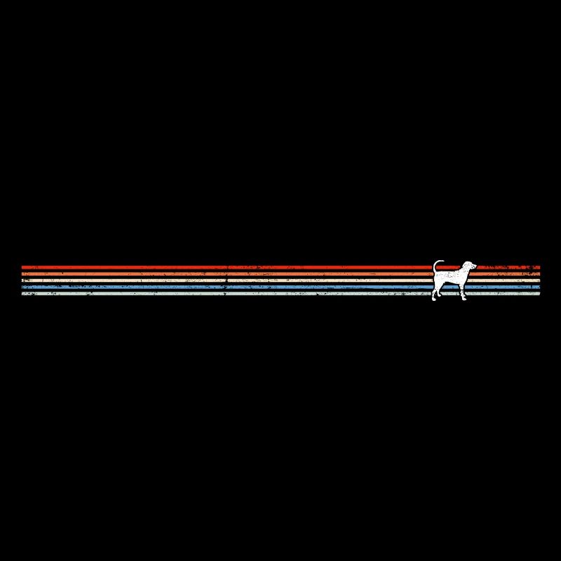 Silhouette de chien sur rayures