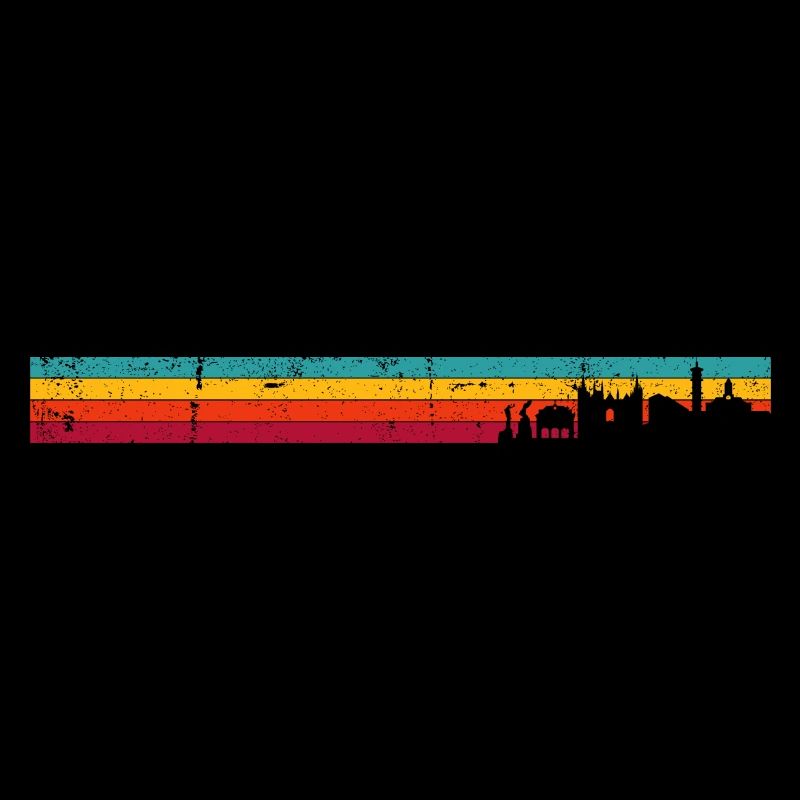 Retro Skyline Sunset Stripes