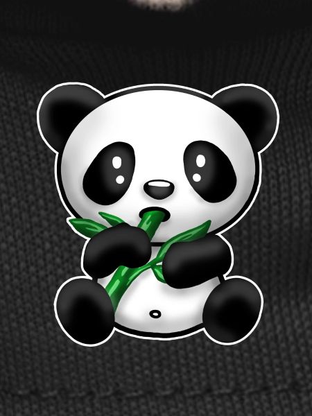 Panda with bamboo