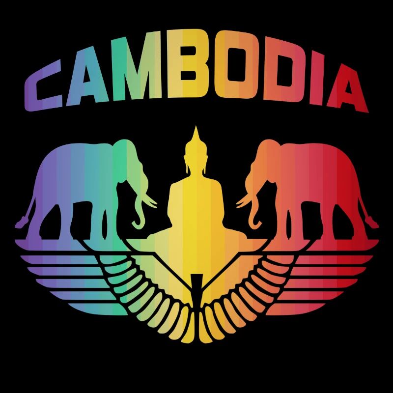 Cambodia Elephant with Buddha / Gift