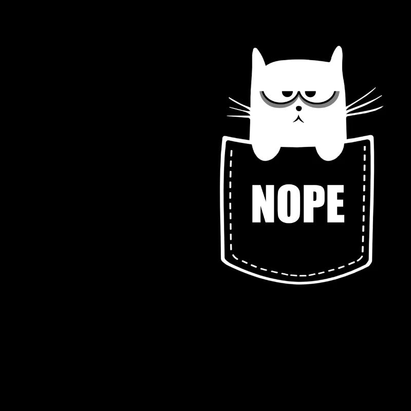 Pocket Cat Grumpy Nope - Funny Cat Design