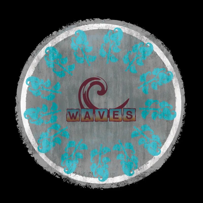 Ocean Waves with Vintage Waves - Surf Lettering