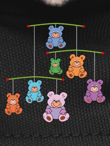 Mobilé with teddy bears