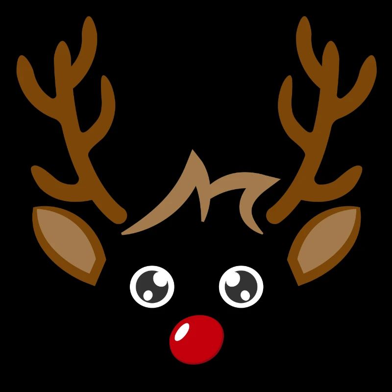 Visage de garçon de renne mignon Noël Noël