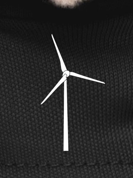 Wind Power Silhouette White