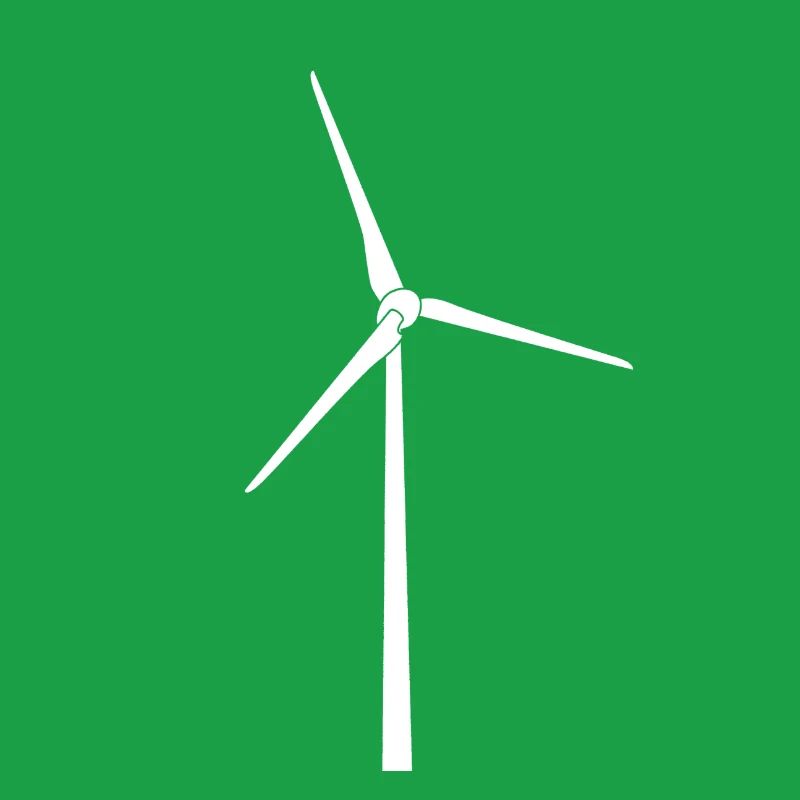 Wind Power Silhouette White