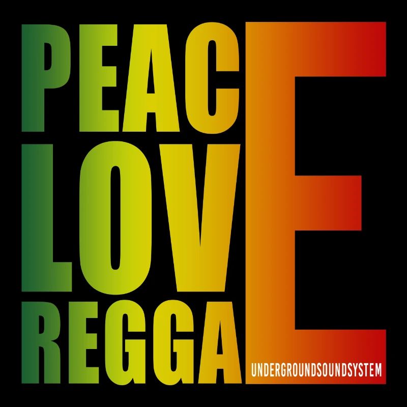 Peace Love Reggae Gradient