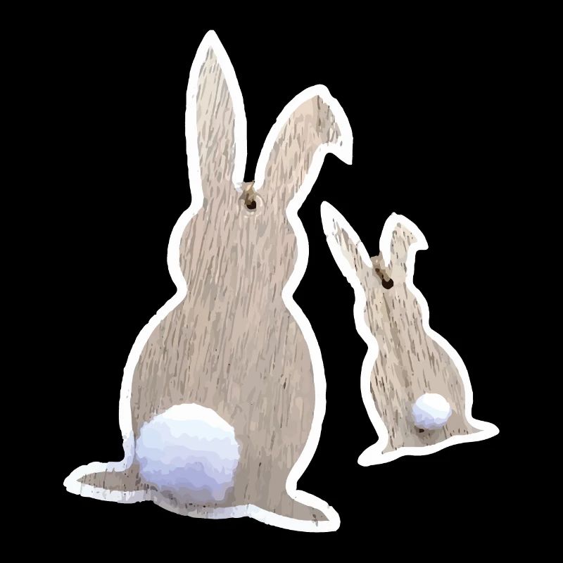 Lapins de Pâques par derrière