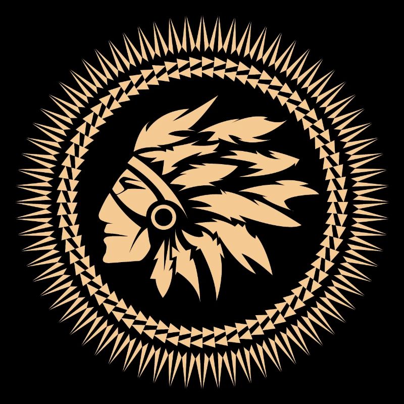 Symbole indien Logo Illustration Graphique en chef