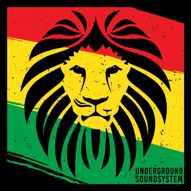 Lion in Rasta style