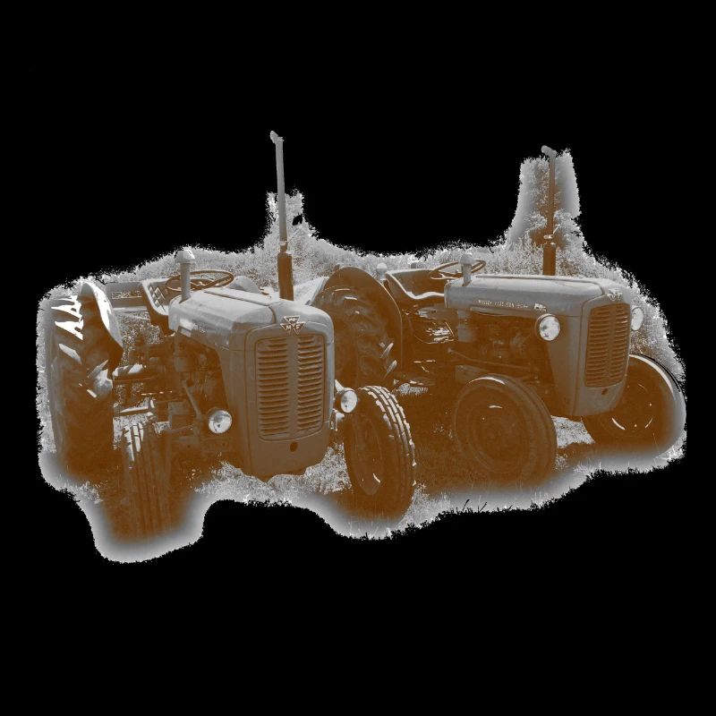 Vintage Tractors Rust Orange