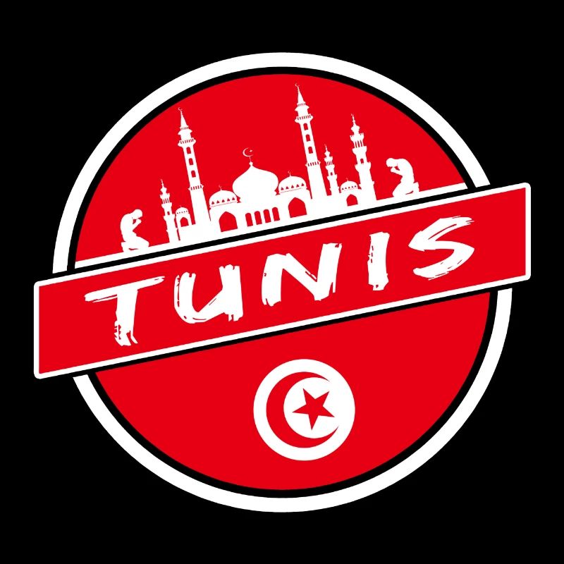 Tunis design with mosque / Tunisia