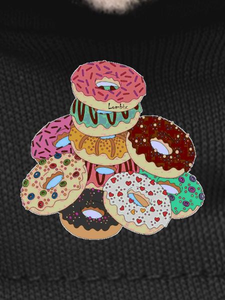 Pyramid of Rainbow Donuts