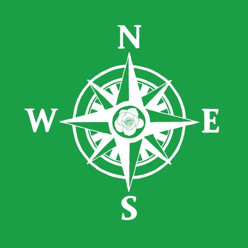 Compass rose (white)