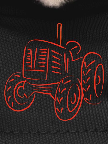 Rustic Tractor Silhouette Design