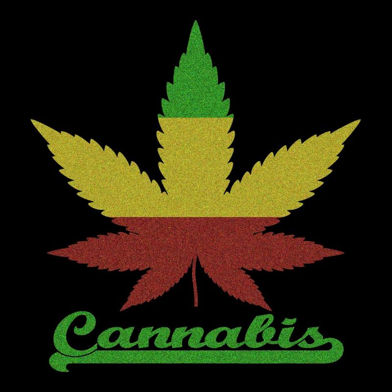 Feuille de Cannabis / Or Rouge Vert