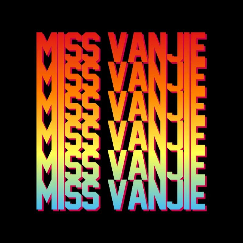 Mlle Vanjie ! Texte de couleur arc-en-ciel de mème