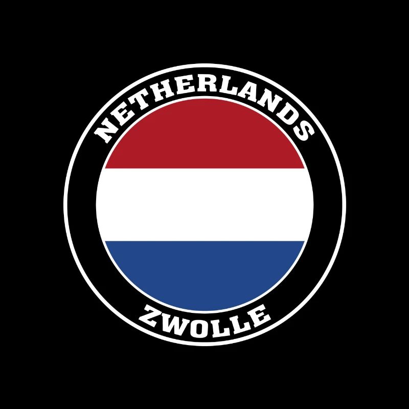 Drapeau Zwolle Pays-Bas Zwolle Hollande
