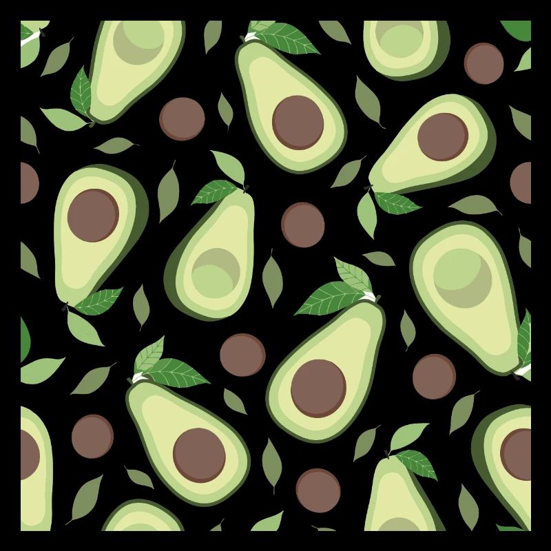 Aubergine und Avocado Muster