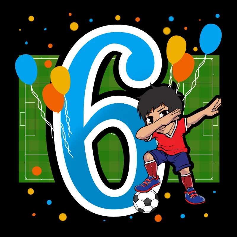 6 years birthday dabbing kids