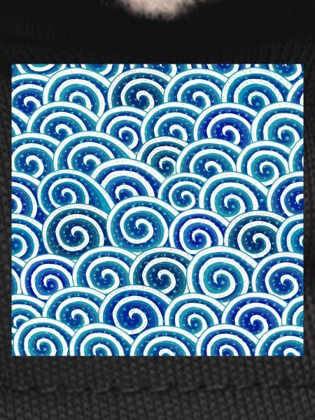 Expressive wave pattern in blue