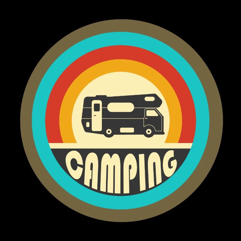 Camping design vintage / idée cadeau