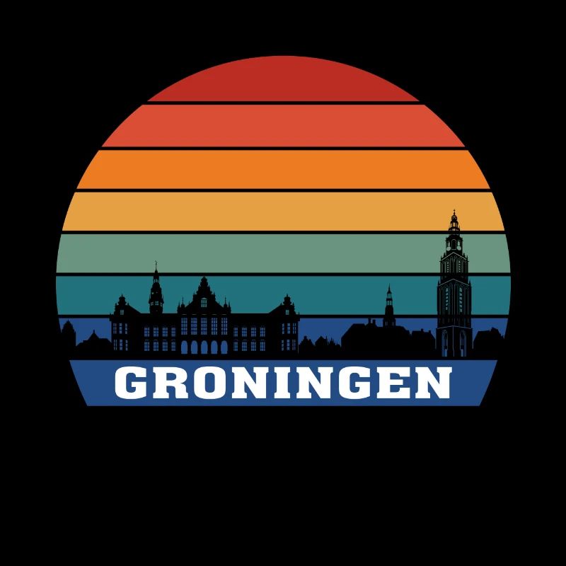 Groningen Skyline Silhouette Souvenir Netherlands