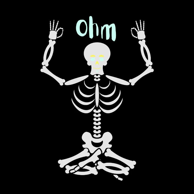 Skeleton in the yoga Ohm
