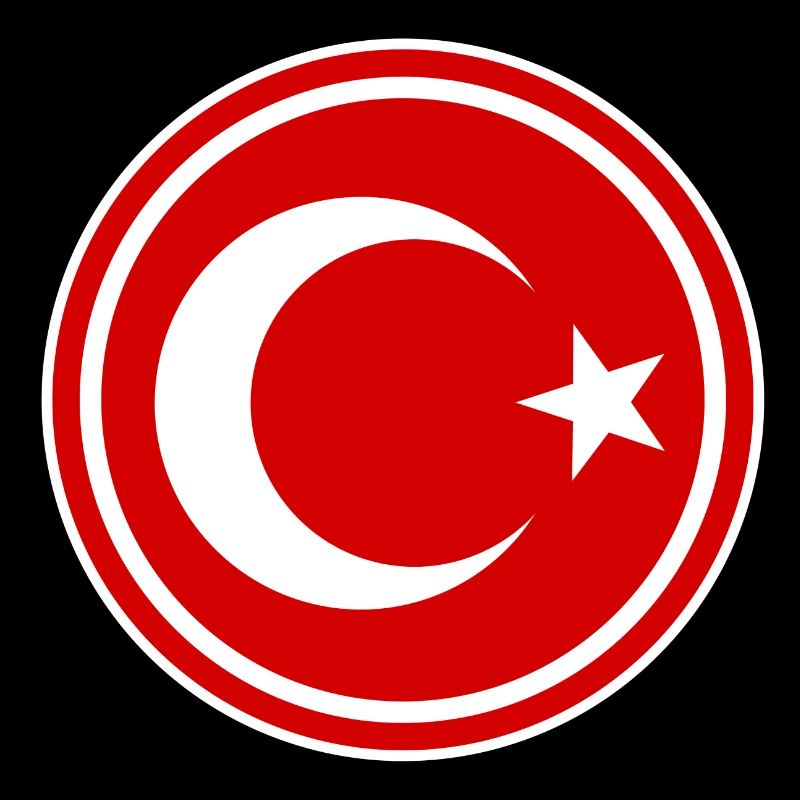 Turkey flag round