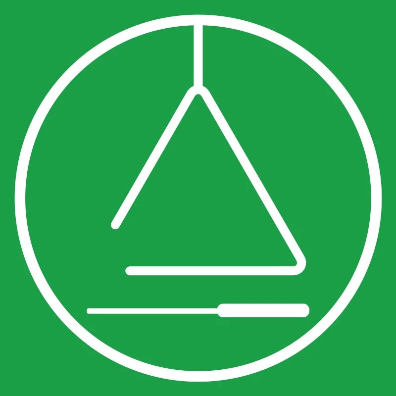 Stylish triangle logo minimal for drummers