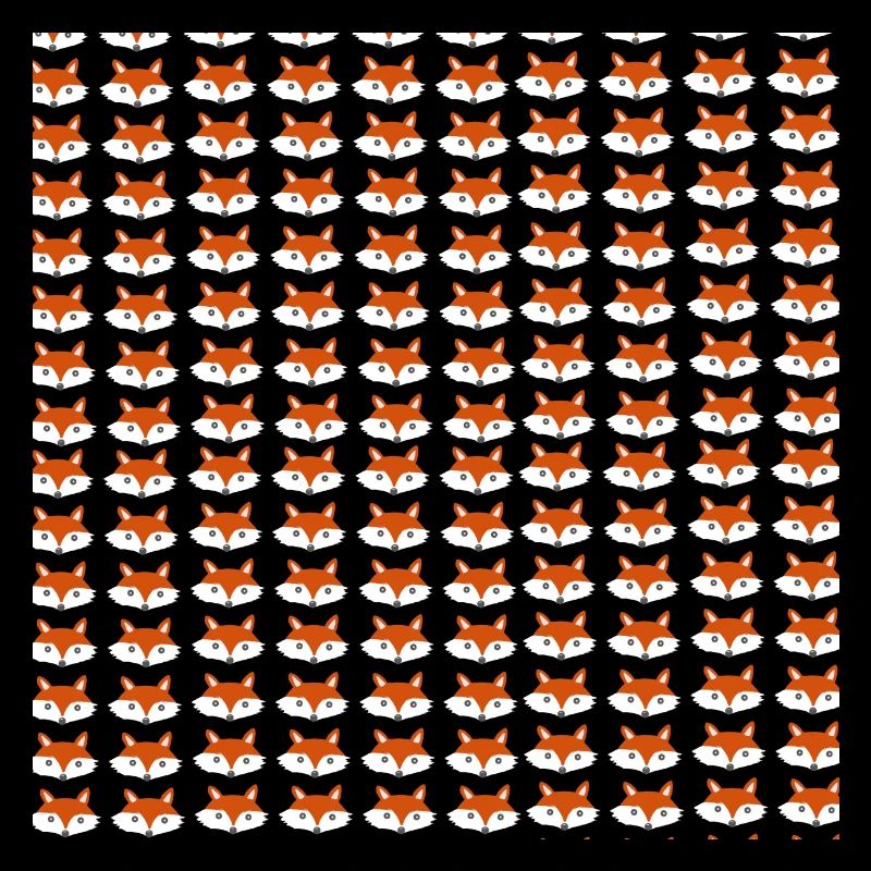 Fox head pattern, children's pattern