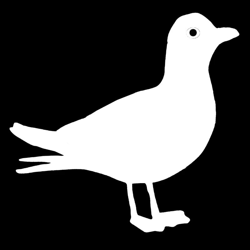 Seagull silhouette, birds, seafaring motifs