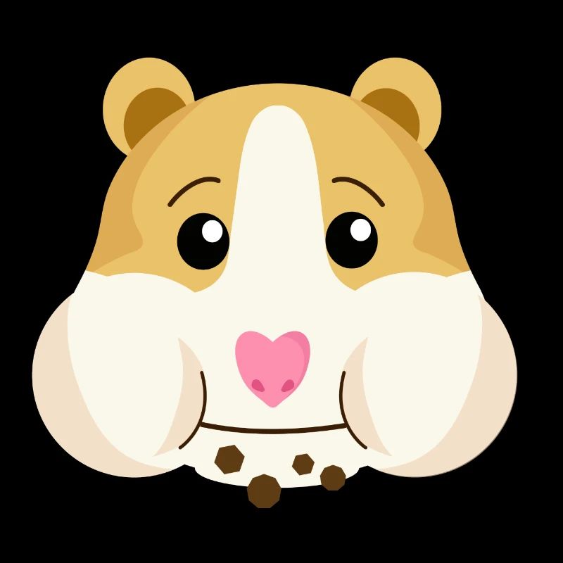 Émoticône emoji drôle bébé hamster cochon d'Inde
