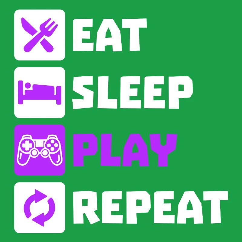 Eating Sleeping Repeat Gamer Controller Zocker