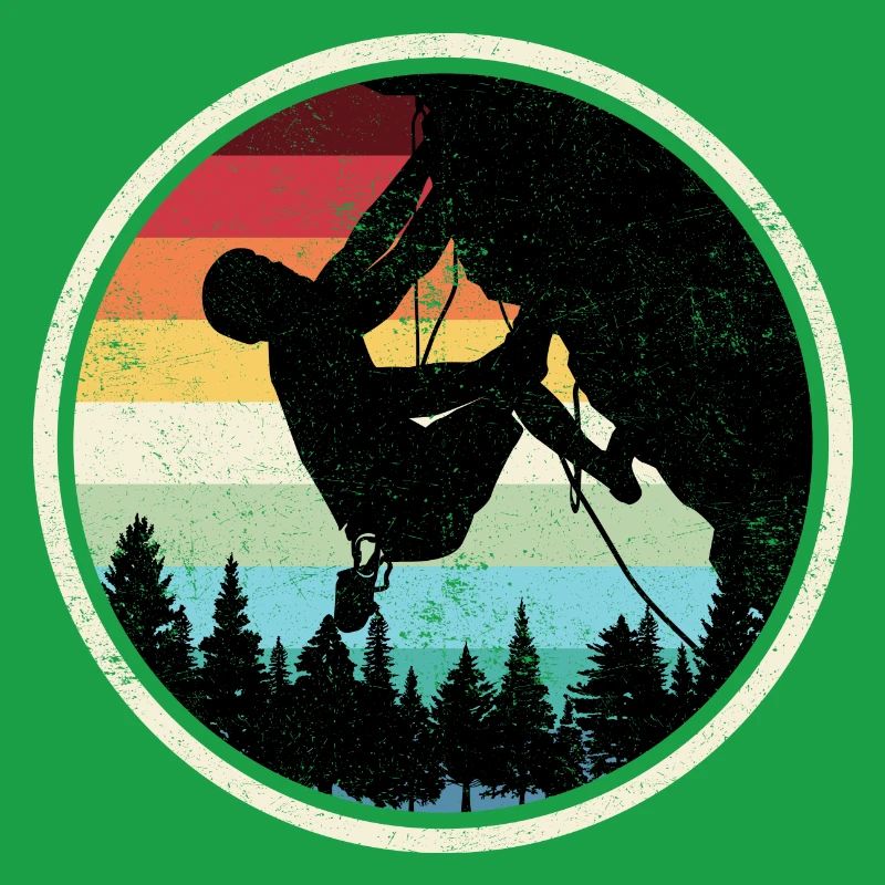 Rainbow Forest Climber Silhouette