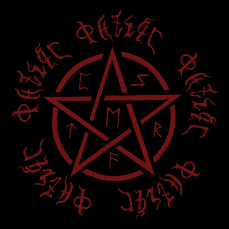 Pentagram pattern, futhark, goth, Halloween outfit