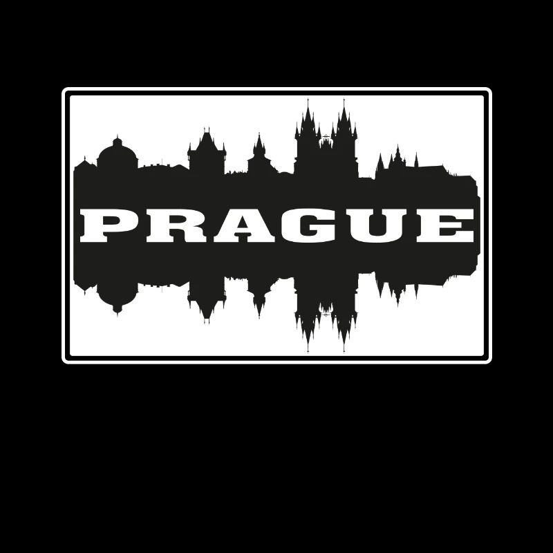 Prag Czechia Reise Souvenir Skyline Silhouette