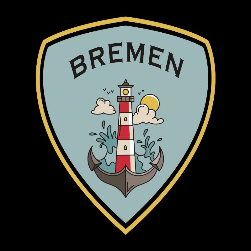 Bremen Lighthouse Crest Design