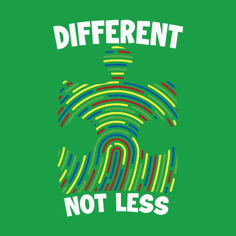 Diffirent Not Less Autism Awarenss Dna