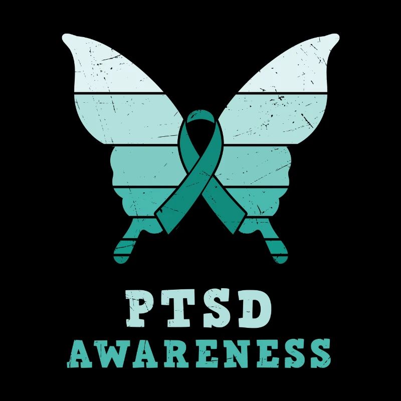 Butterfly Ptsd Awareness Teal Ribbon