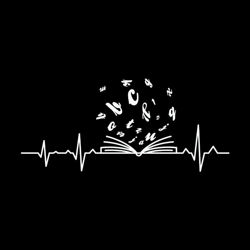 Heartbeat Book Reader Book Lover