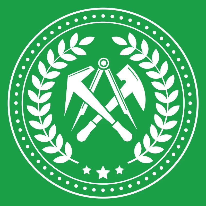 Couvreur d’enseignes de guilde avec couronne de laurier