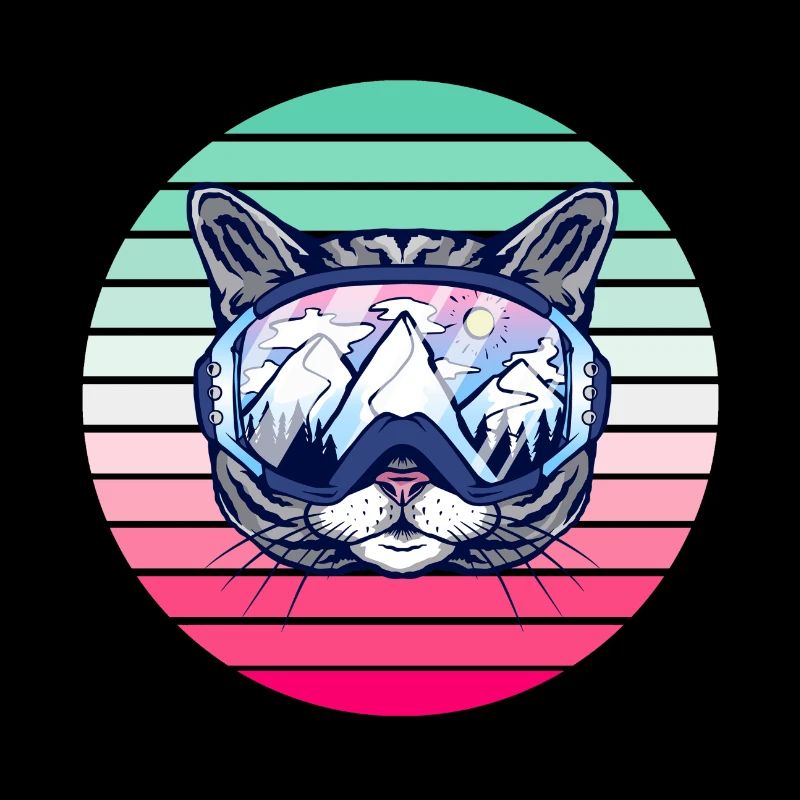 Chat de fête de ski