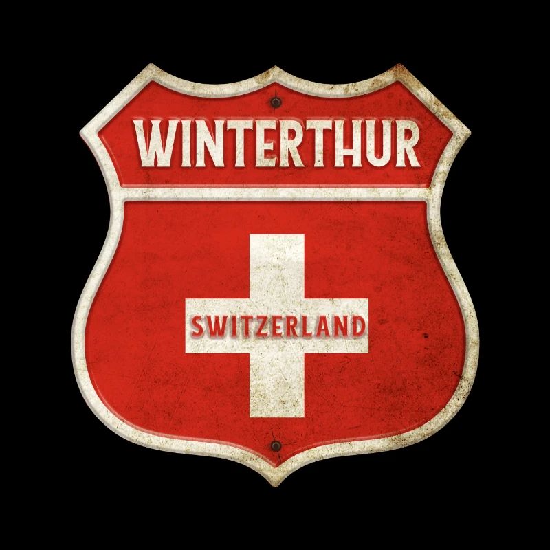 Winterthur Suisse Armoiries Drapeaux Design