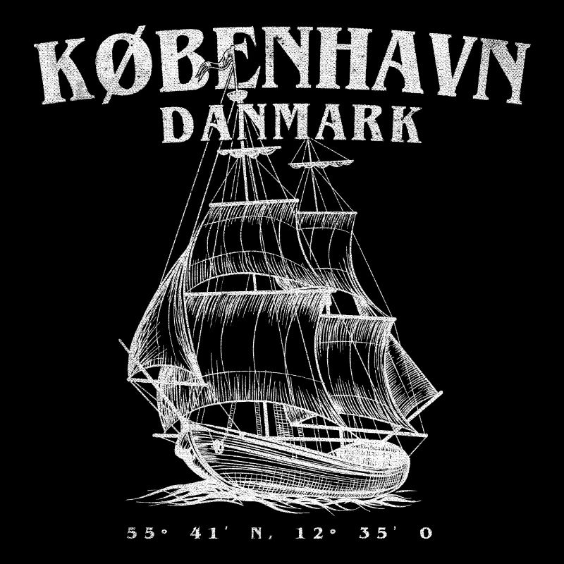 København Sailing Ship Silhouette