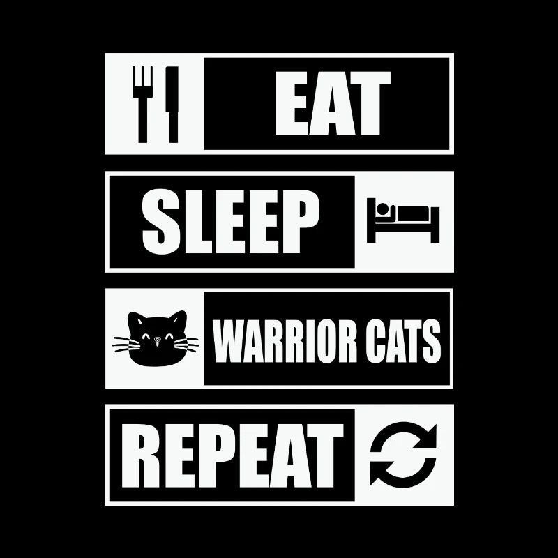 Citation de chat Manger dormir Chat Guerrier Répéter