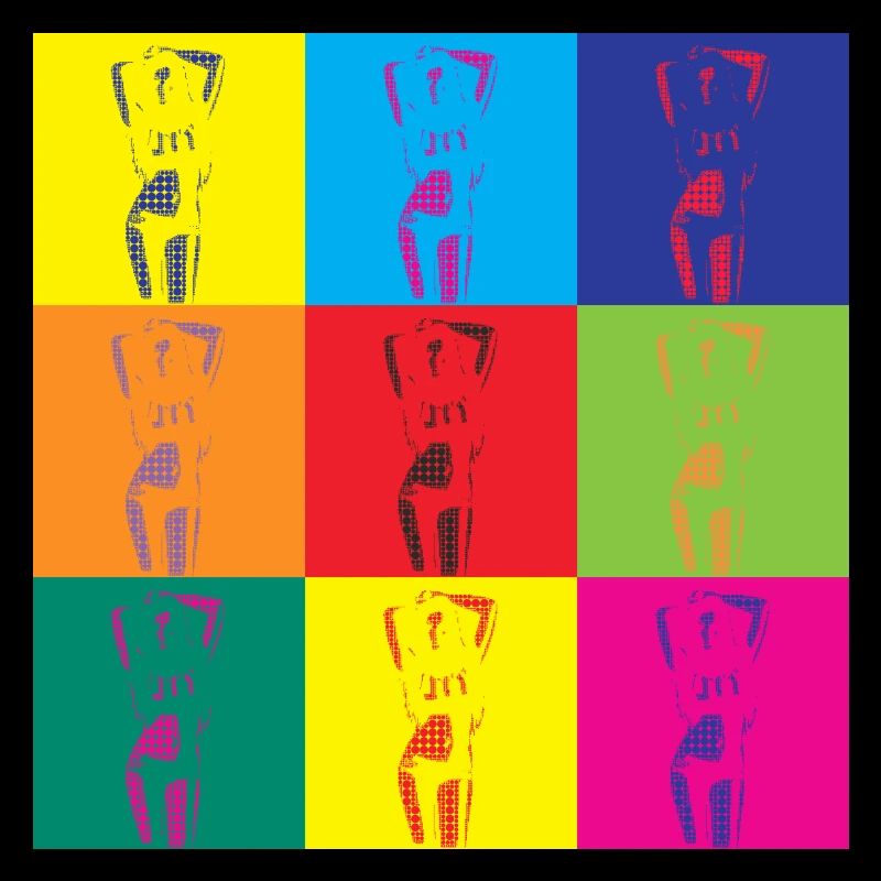 Pop Art Frau Retro Kunst Geschenk