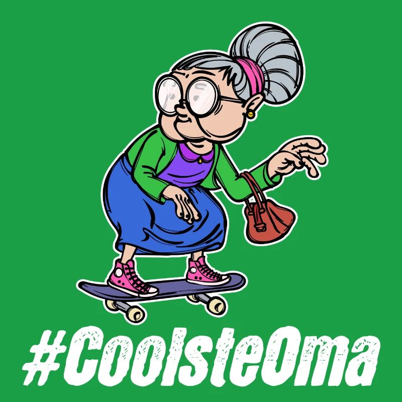 Brille Cool Oma Statement Großmutter Alte Frau